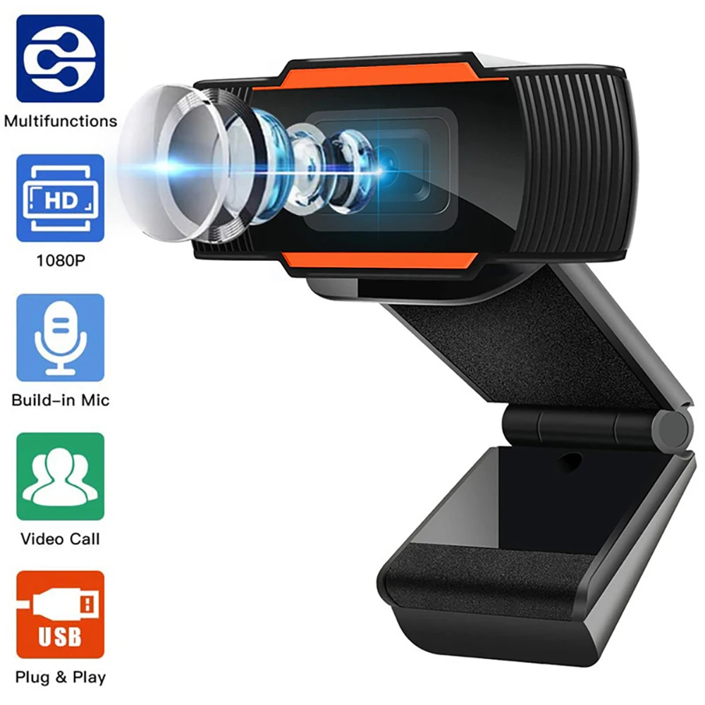 Webcam 1080P Full HD USB Web Camera With Microphone USB Plug and Play Video Call Web Cam For PC Computer Desktop Gamer Webcast
Webcam 1080P Full HD USB Web Camera With Microphone USB Plug and Play Video Call Web Cam For PC Computer Desktop Gamer Webcast