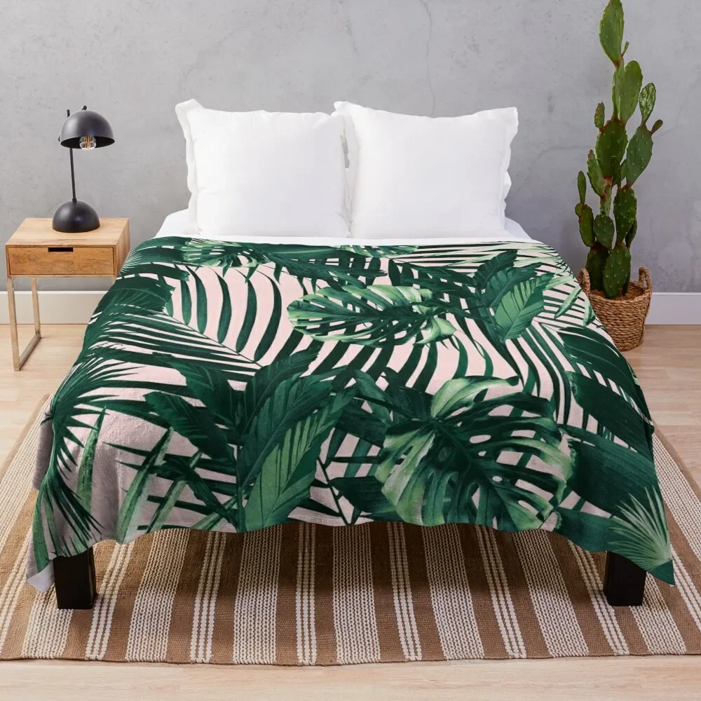 

Tropical Jungle Leaves Siesta #1 #tropical #decor #art Throw Blanket Multi-Purpose bed plaid Decorative Sofa Blankets