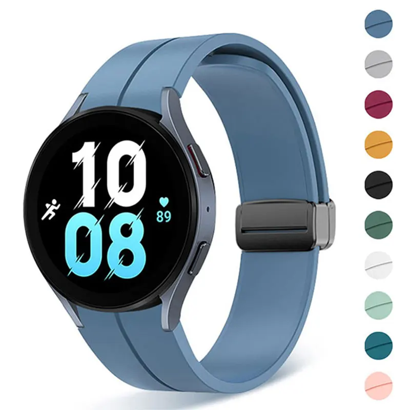 Original Silicone Strap For Samsung Watch 4/5 40mm 44mm Watch 5 Pro 45mm Magnetic Buckle Band Galaxy Watch 4 Classic 42mm 46mm
Original Silicone Strap For Samsung Watch 4/5 40mm 44mm Watch 5 Pro 45mm Magnetic Buckle Band Galaxy Watch 4 Classic 42mm 46mm