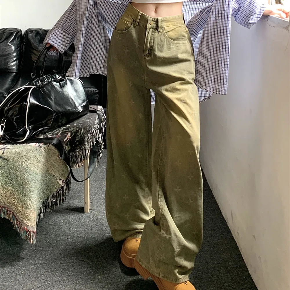 Джинсы женские в стиле ретро, универсальные модные Молодежные простые джинсовые брюки контрастных цветов в американском стиле, в стиле хип-хоп, осень 
Джинсы женские в стиле ретро, универсальные модные Молодежные простые джинсовые брюки контрастных цветов в американском стиле, в стиле хип-хоп, осень