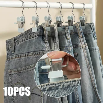 행어 휴대용 걸이식 의류 클립, 스테인리스 스틸 빨래집게, 옷걸이 바지, 의류 정리함 상품 이미지