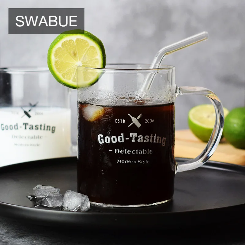 Glass Mug Creative Transparent Milk Tea Coffee Juice Water Cup with Handle Home Office Drinkware Lovers Gifts 2PC Glassware Beer
Glass Mug Creative Transparent Milk Tea Coffee Juice Water Cup with Handle Home Office Drinkware Lovers Gifts 2PC Glassware Beer