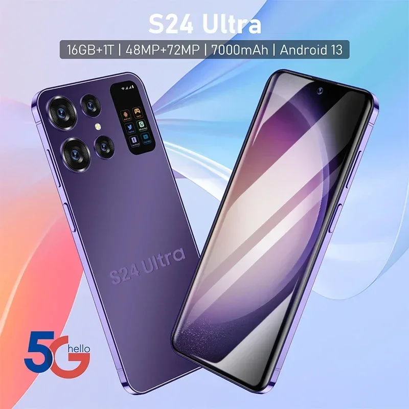Новый оригинальный телефон s24, android 13, смартфон, мобильный телефон, 7,0 дюймов, HD экран, 7000 мАч, сотовые телефоны Qualcomm8 Gen 2, сотовый телефон 
Новый оригинальный телефон s24, android 13, смартфон, мобильный телефон, 7,0 дюймов, HD экран, 7000 мАч, сотовые телефоны Qualcomm8 Gen 2, сотовый телефон