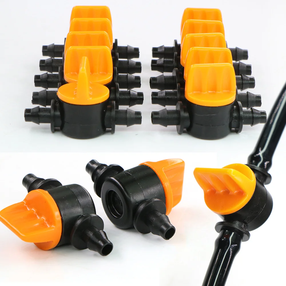 10PCS 1/4'' Barbed Mini Valve Plastic Shut Off Coupling Valve for 4/7mm Greenhouse Irrigation Pipe Garden Water Hose Connector
10PCS 1/4'' Barbed Mini Valve Plastic Shut Off Coupling Valve for 4/7mm Greenhouse Irrigation Pipe Garden Water Hose Connector