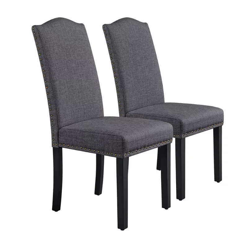 2pcs Tufted High Back Dining Chair, Gray Simple Style Soft Fabric Rubber Wood Legs Dinning Chair Nordic Furniture
2pcs Tufted High Back Dining Chair, Gray Simple Style Soft Fabric Rubber Wood Legs Dinning Chair Nordic Furniture