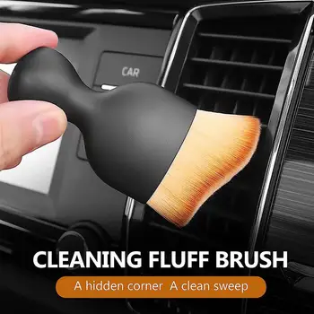 Escovas para Detalhes Automotivos: Limpezas Eficientes para Interiores de Veículos 14 Car Detailing Brushes Auto Interior Soft Hair Brush Curved Design Dust Clean Brushes Collectors For Engine Dashboard