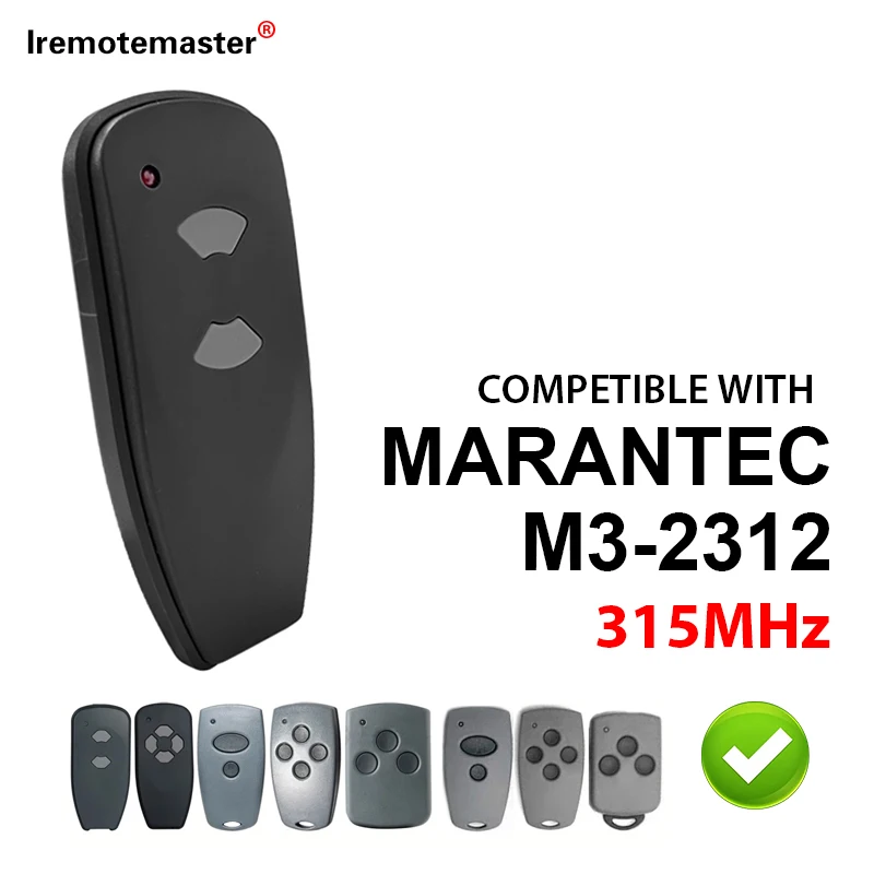 Для Marantec M3-2312 315 MHz 2-кнопочный пульт дистанционного управления открывалкой гаражной двери
Для Marantec M3-2312 315 MHz 2-кнопочный пульт дистанционного управления открывалкой гаражной двери