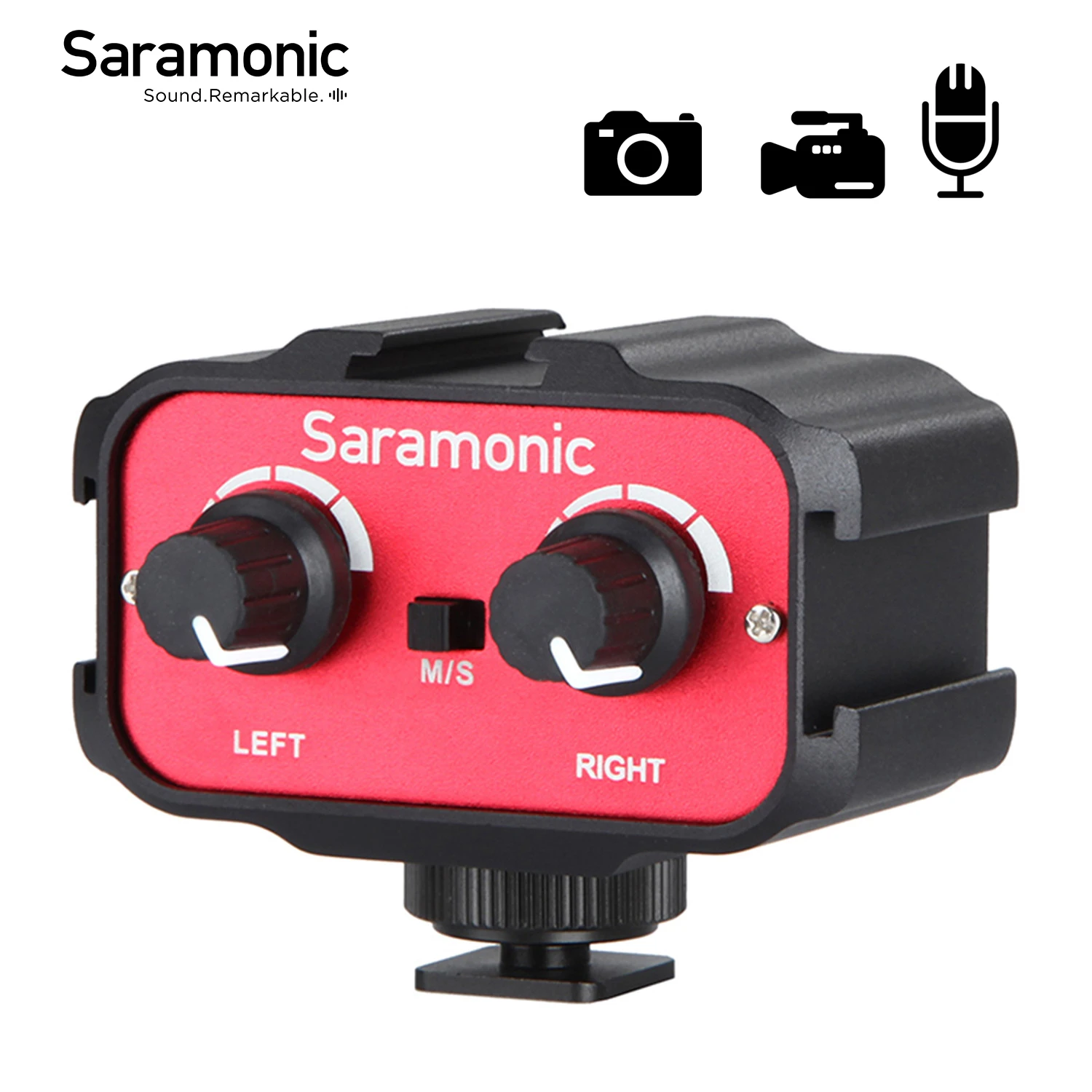 Saramonic SR-AX100 2 Channel Stereo Mono Audio Adapter Mixer Amplifier for DSLR Camera Camcorder Record Shooting Interview
Saramonic SR-AX100 2 Channel Stereo Mono Audio Adapter Mixer Amplifier for DSLR Camera Camcorder Record Shooting Interview