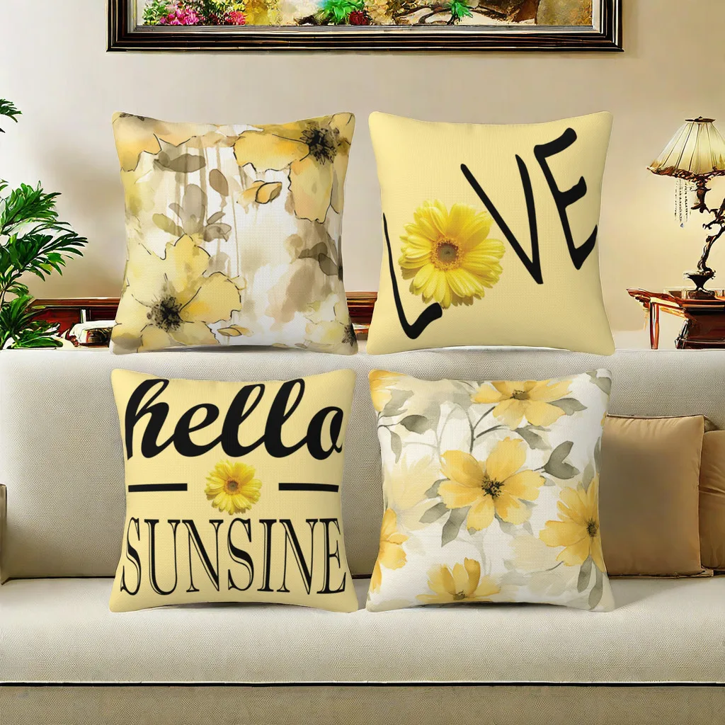 Fresh Style Pillowcase Linen Flower Pillow Cover Special Pillow Case For Sofa Home Decoration Cushion Cover 45*45CM 4 Pcs
Fresh Style Pillowcase Linen Flower Pillow Cover Special Pillow Case For Sofa Home Decoration Cushion Cover 45*45CM 4 Pcs