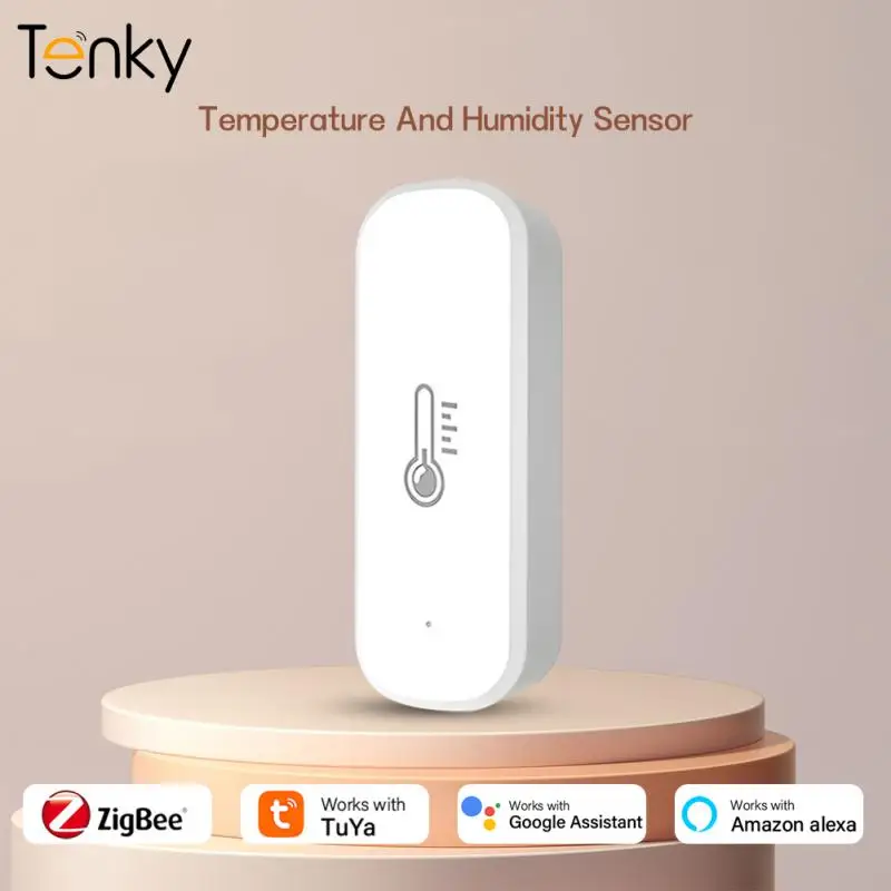Смарт-датчик температуры и влажности Tenky Tuya ZigBee, питание от батарейки, работает с Alexa Google Home
Смарт-датчик температуры и влажности Tenky Tuya ZigBee, питание от батарейки, работает с Alexa Google Home