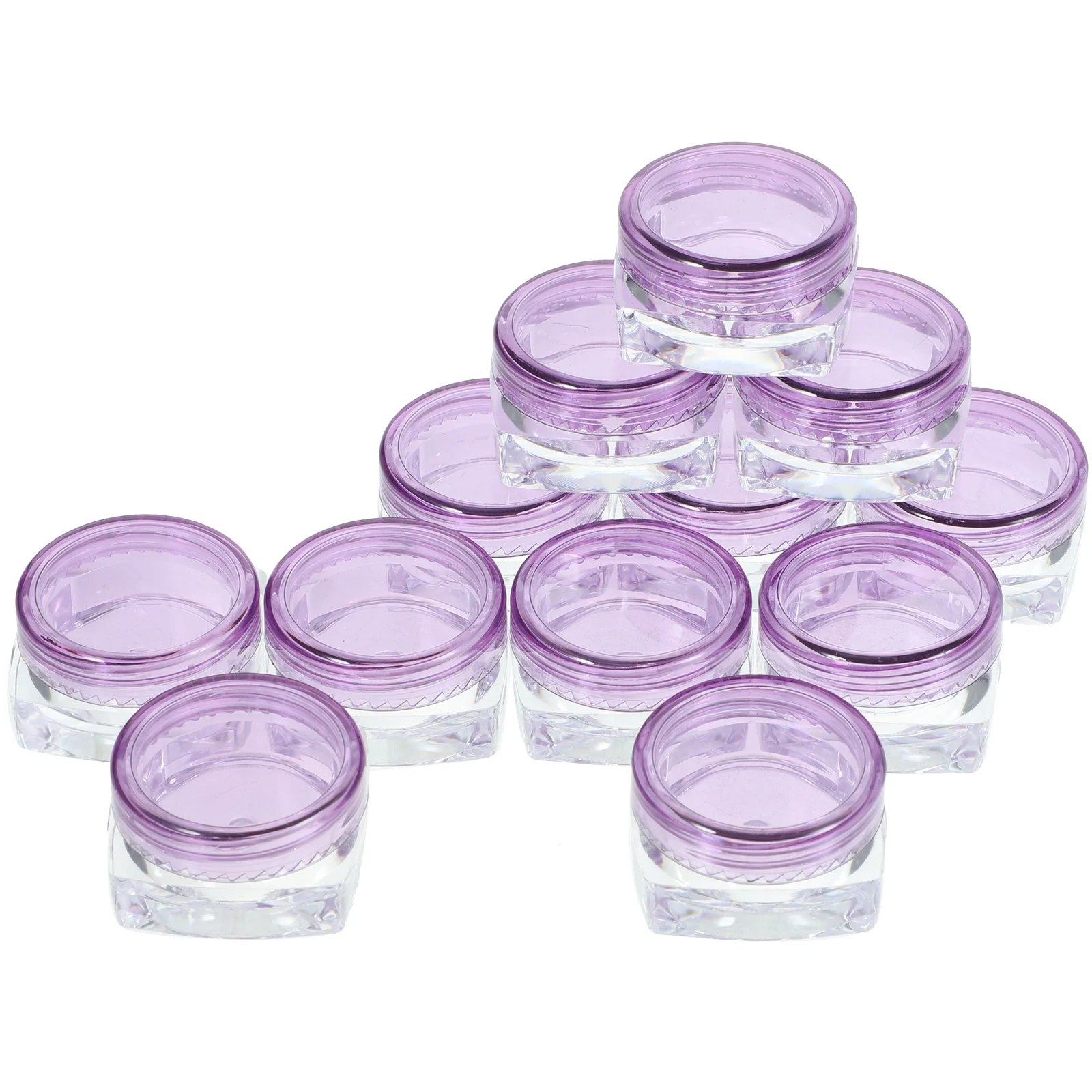 

12 Pcs Buttercream Bottle Container Empty Jars with Lids Wide Mouth Purple Containers Travel