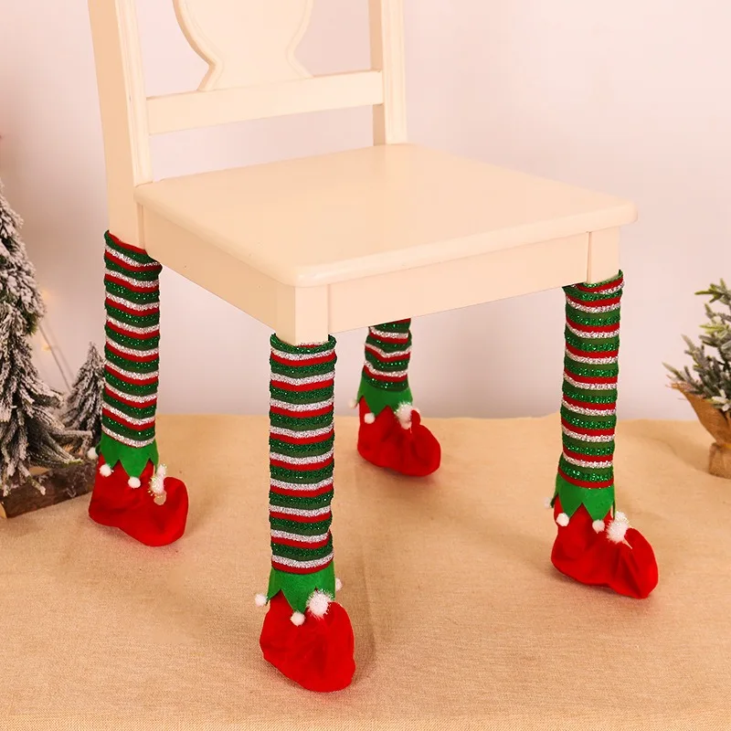 Christmas Elf Striped Table Leg Covers Chair Foot Covers Table Feet Socks Slip Resistant Add Festive to Home
Christmas Elf Striped Table Leg Covers Chair Foot Covers Table Feet Socks Slip Resistant Add Festive to Home