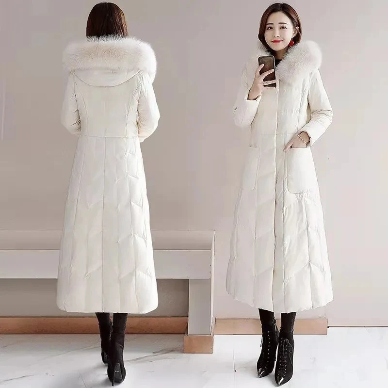 Down Cotton Jacket Women 2023 Autumn Winter New Fashion Slim Padded Coat Female Long Large Size Thick Fur Collar Hooded Parkas
Down Cotton Jacket Women 2023 Autumn Winter New Fashion Slim Padded Coat Female Long Large Size Thick Fur Collar Hooded Parkas