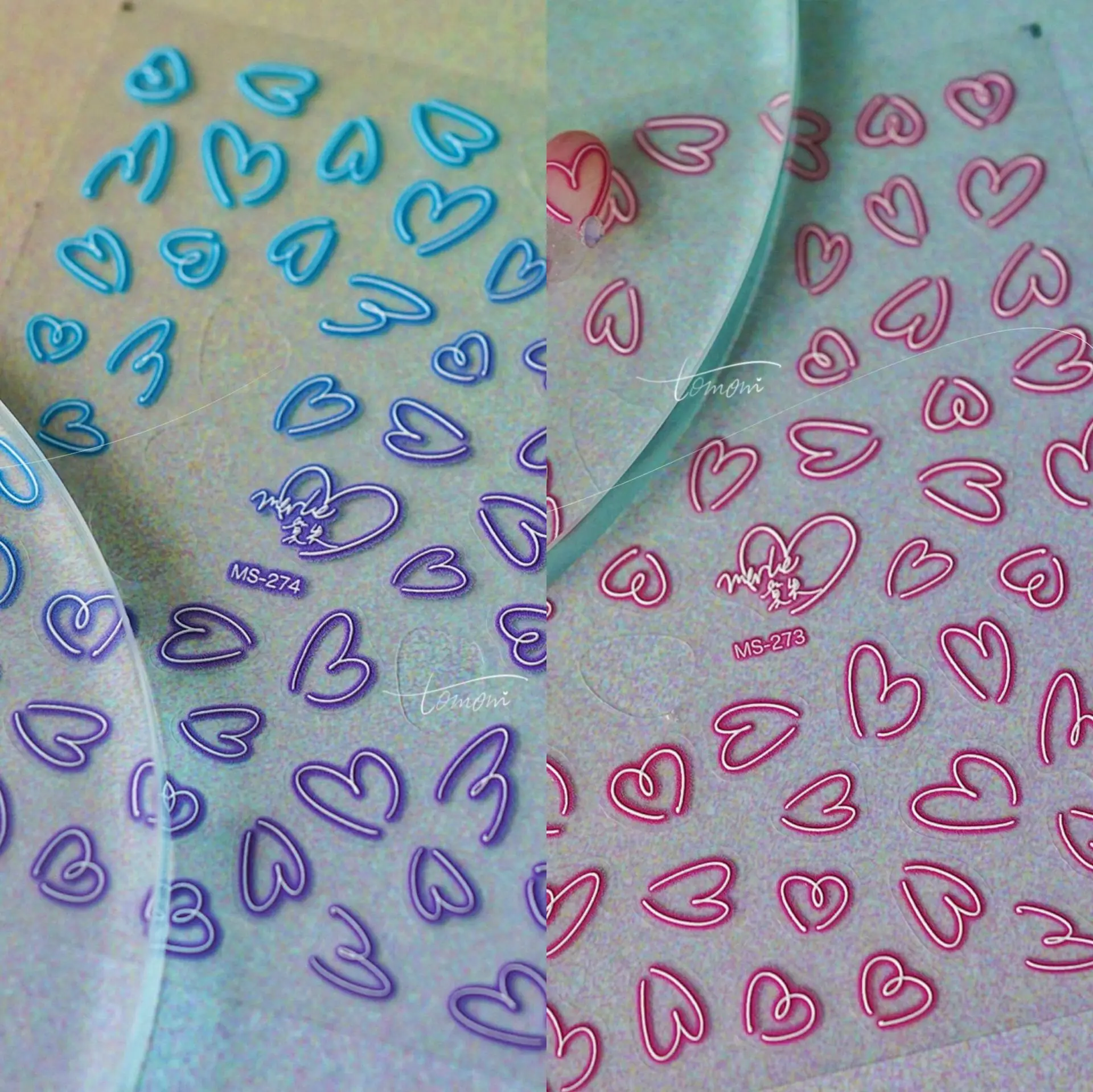 Love Heart Pink Blue Fluorescent Lines Nail Art Sticker Design Decoration Nails Press on Decals DIY Art Manicure Accessories
Love Heart Pink Blue Fluorescent Lines Nail Art Sticker Design Decoration Nails Press on Decals DIY Art Manicure Accessories