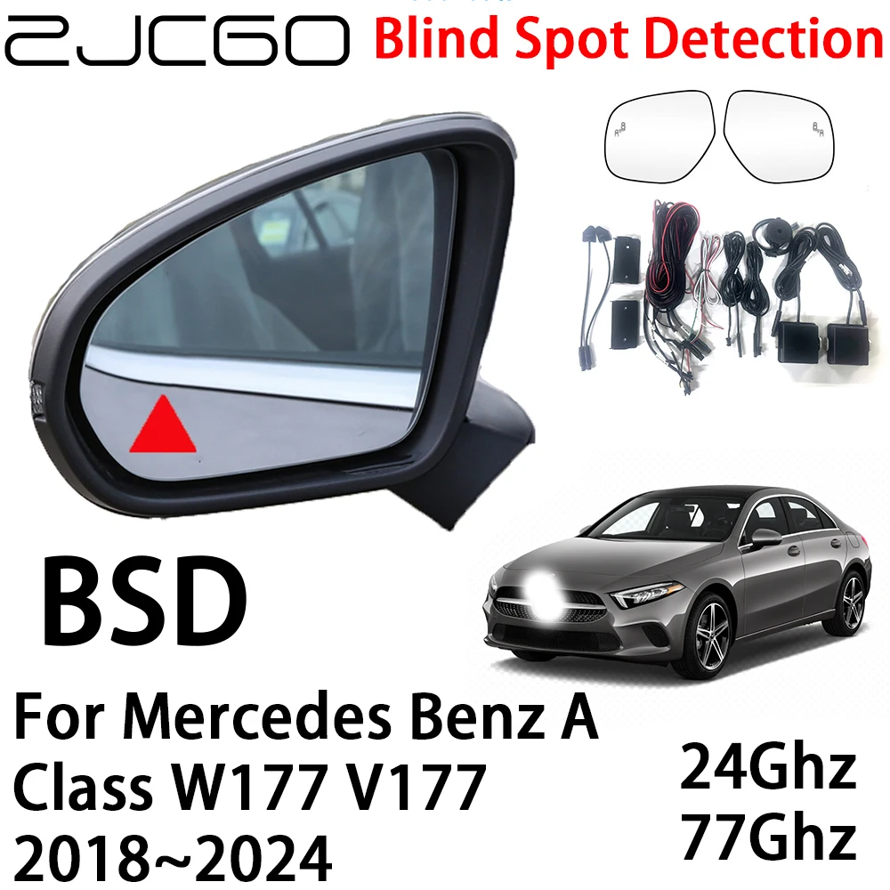

ZJCGO Car BSD Radar Warning System Blind Spot Detection Safety Driving Alert for Mercedes Benz A Class W177 V177 2018~2024
