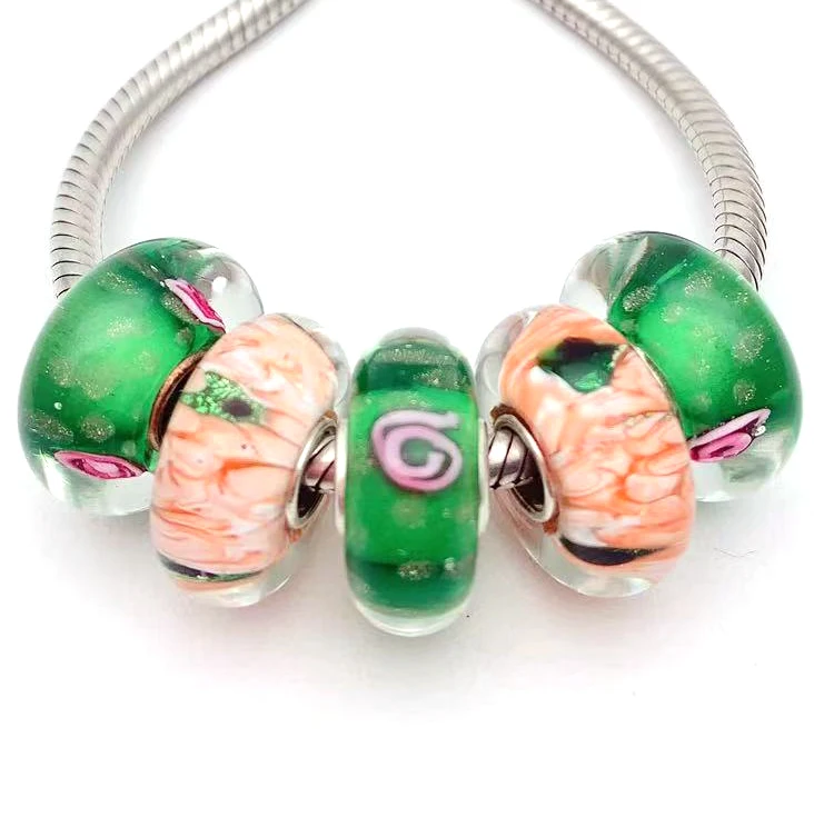 YG29 5X 100% Authenticity S925 Sterling Silver Beads Murano Glassbeads NEW Fit European Charms Bracelet Diy Jewelry Lampwork
YG29 5X 100% Authenticity S925 Sterling Silver Beads Murano Glassbeads NEW Fit European Charms Bracelet Diy Jewelry Lampwork