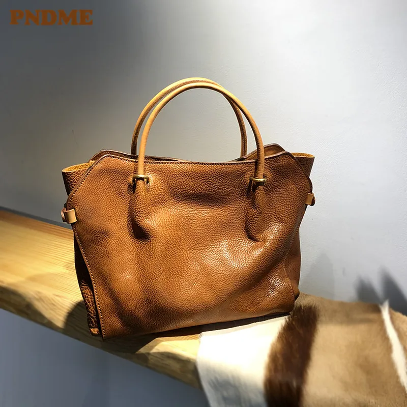 Retro fashion luxury top layer cowhide Ladies Brown Tote Bag Simple Casual summer travel Outdoor Work Weekend Party Girl Handbag
Retro fashion luxury top layer cowhide Ladies Brown Tote Bag Simple Casual summer travel Outdoor Work Weekend Party Girl Handbag