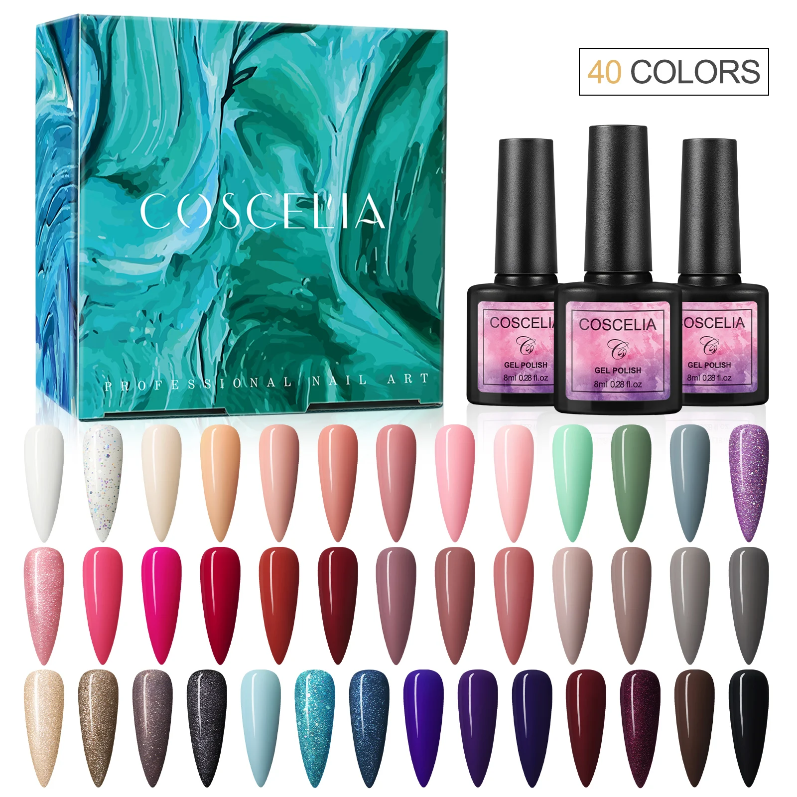 COSCELIA Gel Nail Polish Set For Manicure Semi Permanent Gel Varnish Soak Off Nail Art Design Nail Kit Cured By UV LED Lamp
COSCELIA Gel Nail Polish Set For Manicure Semi Permanent Gel Varnish Soak Off Nail Art Design Nail Kit Cured By UV LED Lamp