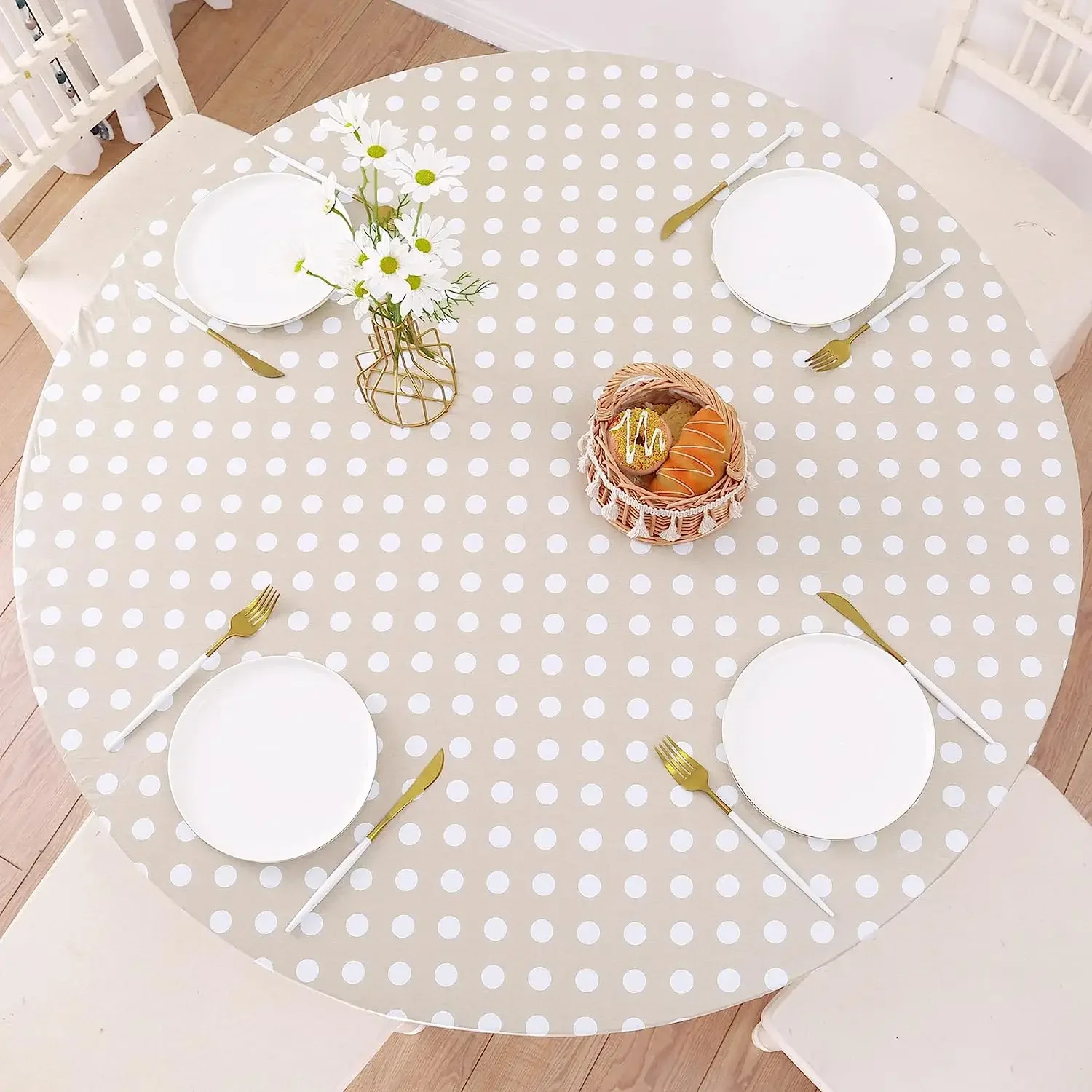 Round Fitted Tablecloth Stain-Resistant Wipeable Waterproof Table Cover For Kitchen Room Party Wedding Desk Decoration
Round Fitted Tablecloth Stain-Resistant Wipeable Waterproof Table Cover For Kitchen Room Party Wedding Desk Decoration