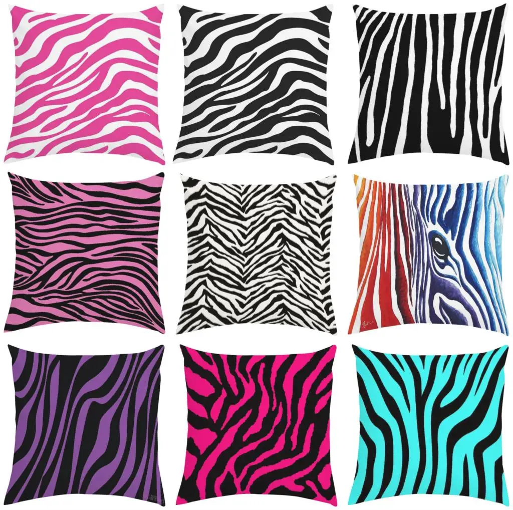 Zebra striped fashion pillowcase with double-sided printed custom short plush sofa cushion cover, car decoration cushion 45x45cm
Zebra striped fashion pillowcase with double-sided printed custom short plush sofa cushion cover, car decoration cushion 45x45cm