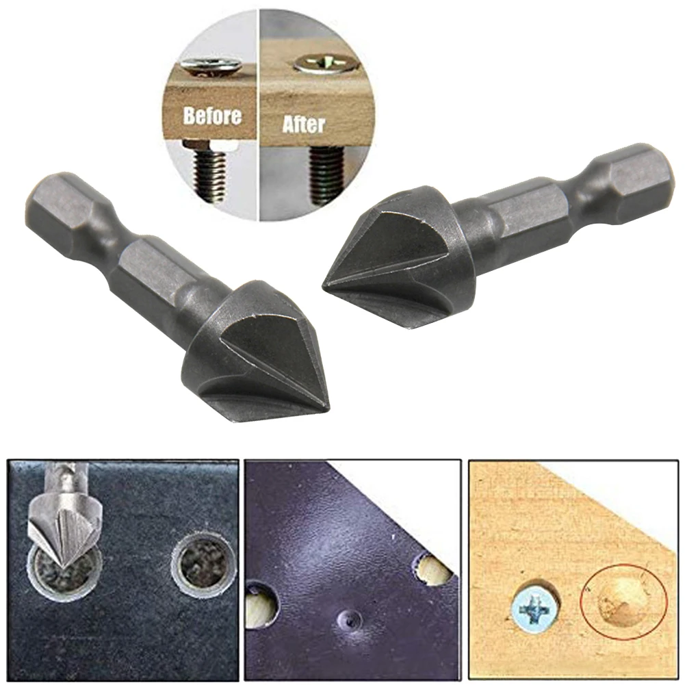 Power Tools Chamfering Tool 90 Degree Debur Gray Hole Opener Woodworking 1/4\" Hexagonal Shank Countersink Drill
Power Tools Chamfering Tool 90 Degree Debur Gray Hole Opener Woodworking 1/4\" Hexagonal Shank Countersink Drill