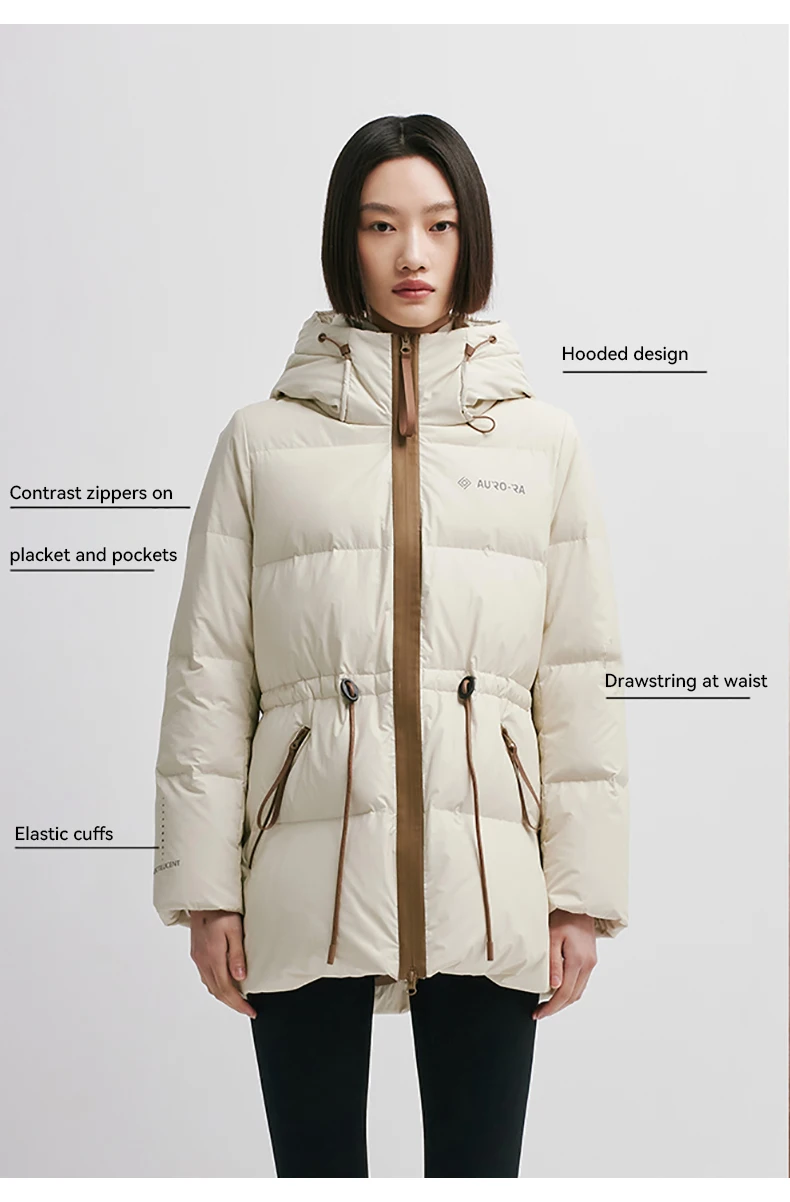 Chericom Women's Winter Down Jacket Mid Long Padding PU Leather Skinny Thick New Duck Down Solid Hooded Puffer Jacket 298097 Chericom Women's Winter Down Jacket Mid Long Padding PU Leather Skinny Thick New Duck Down Solid Hooded Puffer Jacket 298097