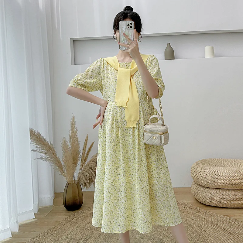 Fresh Floral Maternity Chiffon Dresses Summer Clothes For Pregnant Women 2023 New French Gentle Short Sleeve Pregnancy Dress
Fresh Floral Maternity Chiffon Dresses Summer Clothes For Pregnant Women 2023 New French Gentle Short Sleeve Pregnancy Dress