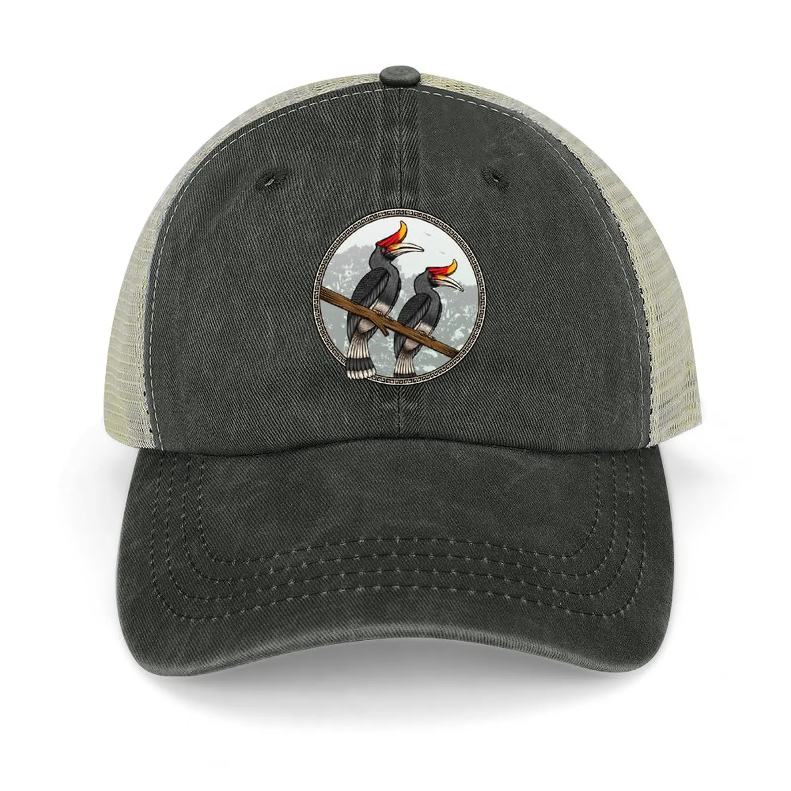 

Beautiful Hornbill Bird On The Jungle Cowboy Hat Golf Hat Man New Hat Rave Snapback Cap Women Men's