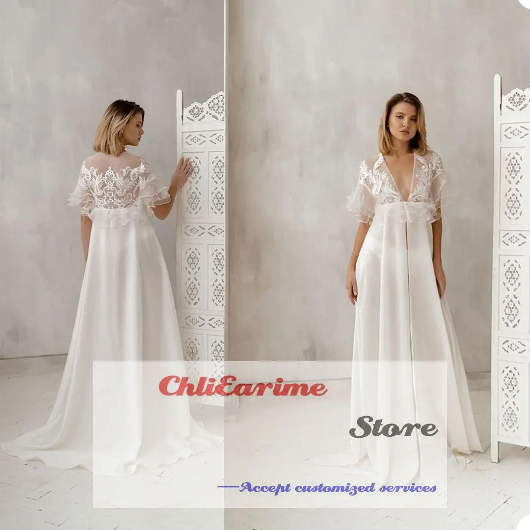 Women's Chiffon Long Robe Bridal Nightgown Sexy Sheer Boudoir Nightwear Short Sleeve Ladies Tulle Dress
Women's Chiffon Long Robe Bridal Nightgown Sexy Sheer Boudoir Nightwear Short Sleeve Ladies Tulle Dress