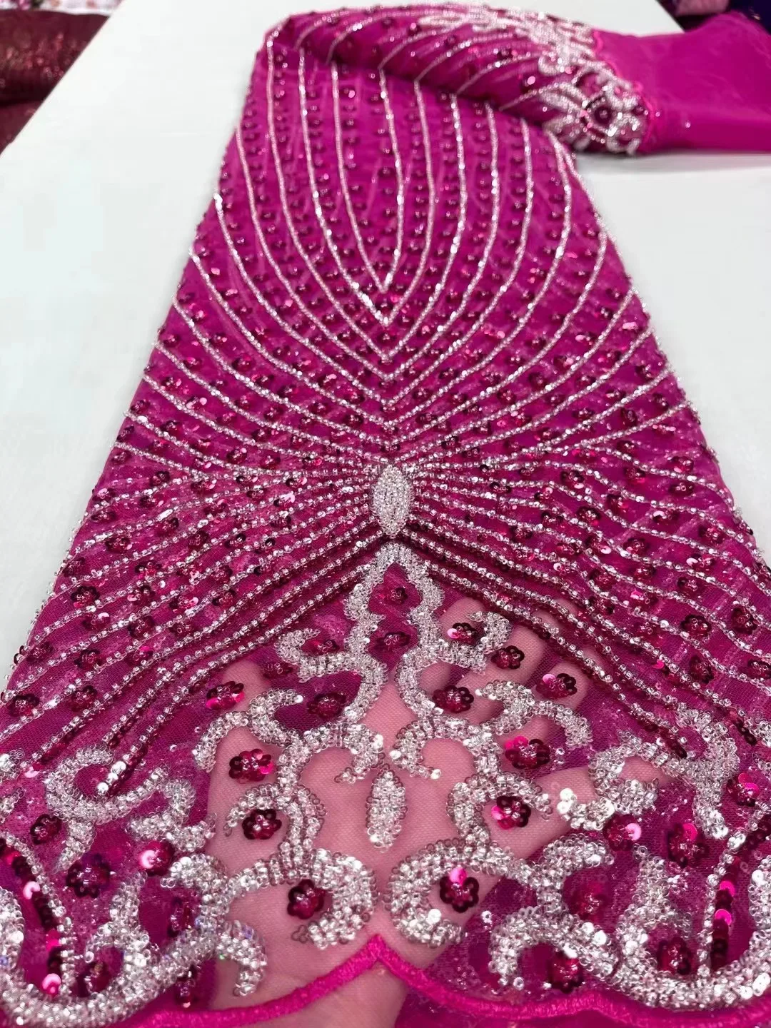 Latest French Sequins lace Fabric 2023 high Quality Nigerian Sequins Lace Fabric with wedding Sew 5 Yards
Latest French Sequins lace Fabric 2023 high Quality Nigerian Sequins Lace Fabric with wedding Sew 5 Yards