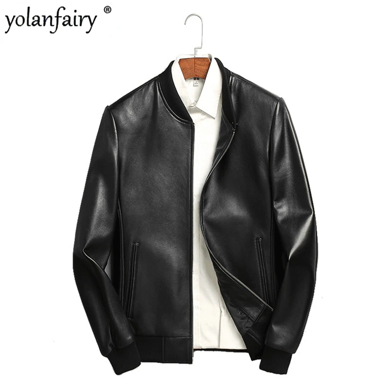 YOLANFAIRY Geniune Sheepskin Leather Jacket For Men Spring Autumn Streetwear Plus Size Bomber Jacket 71I6086 MF111
YOLANFAIRY Geniune Sheepskin Leather Jacket For Men Spring Autumn Streetwear Plus Size Bomber Jacket 71I6086 MF111
