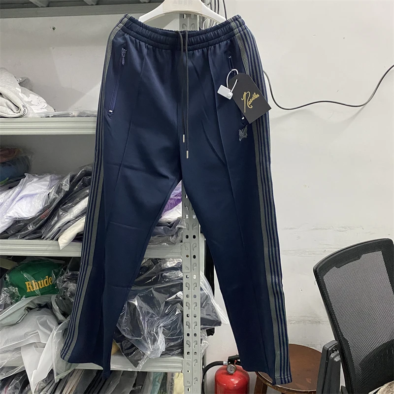 Dark Blue Needles AWGE Sweatpants Men Women Grey Stripe Butterfly Narrow Track Pants Trousers gym
Dark Blue Needles AWGE Sweatpants Men Women Grey Stripe Butterfly Narrow Track Pants Trousers gym