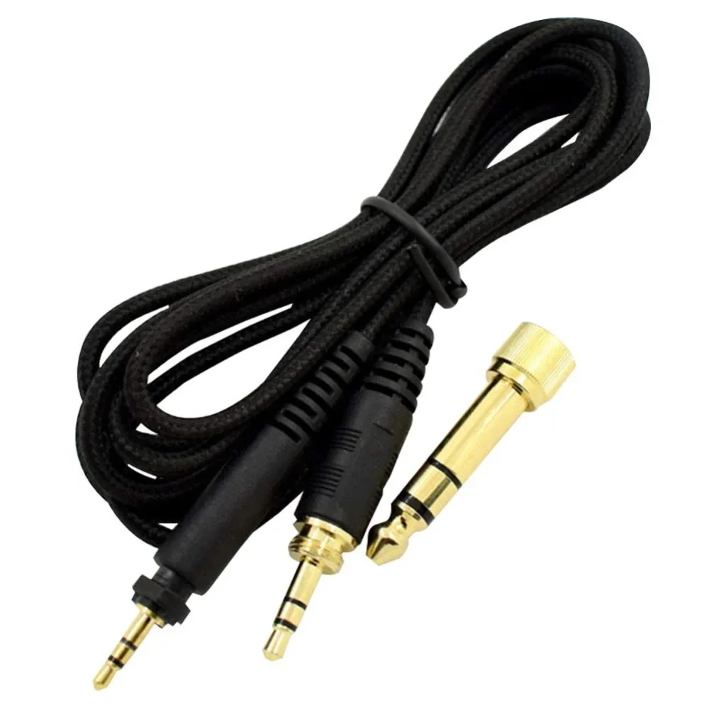 Omnitronic SHP-940M SHP-740DJ Headphones OFC Braided Audio Cable 3.5 - 2.5mm Adapter 6.35 mm Omnitronic SHP-940M SHP-740DJ Headphones OFC Braided Audio Cable 3.5 - 2.5mm Adapter 6.35 mm