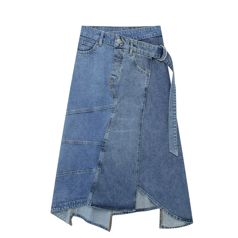 Woman Vintage Dark Blue Irregular Denim Midi Skirt 2023 Summer Female Fashion Asymmetric Patchwork Skirts High Waisted Skirt
Woman Vintage Dark Blue Irregular Denim Midi Skirt 2023 Summer Female Fashion Asymmetric Patchwork Skirts High Waisted Skirt