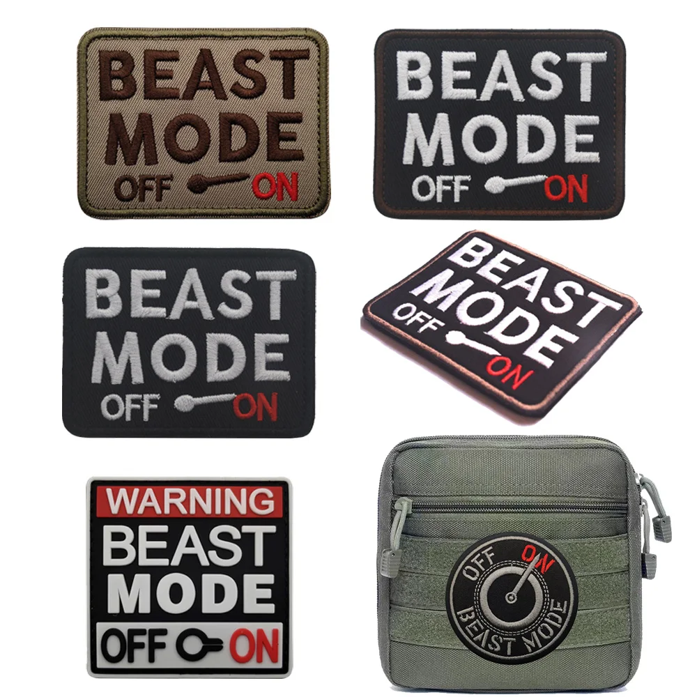 BEAST MODE ON OFF Opens The Fun Patch Embroidered Magic Badge Pack Attached Accessories with Backpack Patches for Clothing
BEAST MODE ON OFF Opens The Fun Patch Embroidered Magic Badge Pack Attached Accessories with Backpack Patches for Clothing