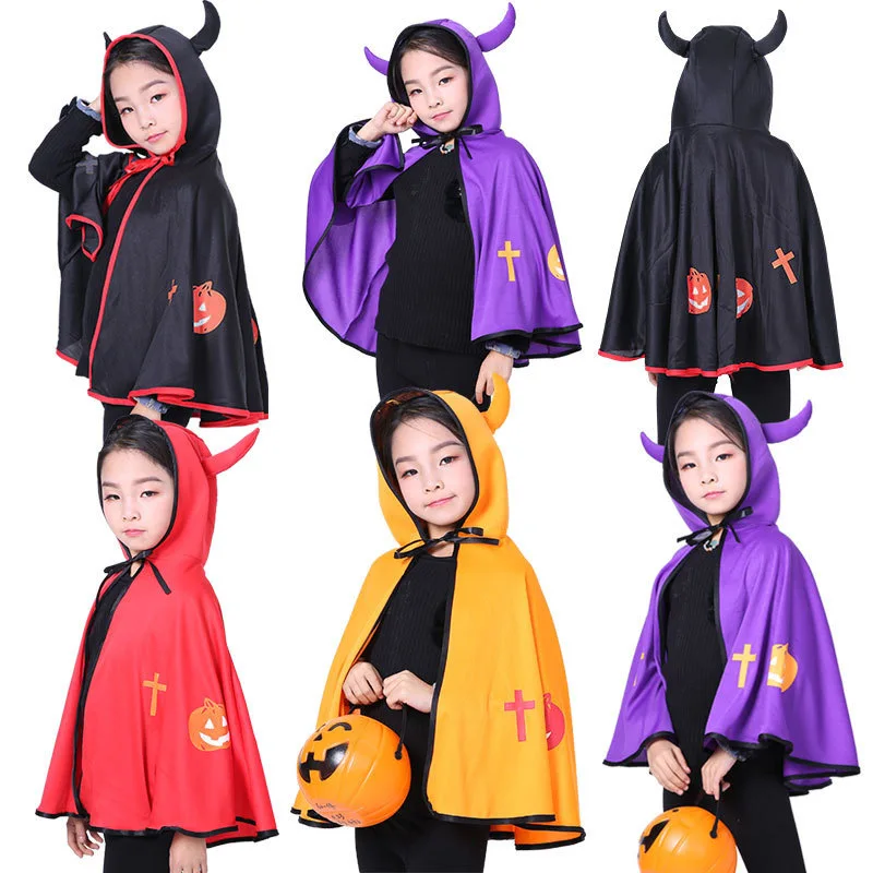 Halloween Bullhorn Cloak cosplay Children's Watch Performance Costume Devil Cloak
Halloween Bullhorn Cloak cosplay Children's Watch Performance Costume Devil Cloak