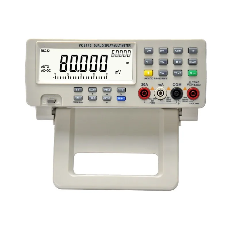 New VC8145 Desktop Digital Multimeter High Accuracy Dual Display Multimeter Autoranging Digital Bench Top Multimeter 110V-220V
New VC8145 Desktop Digital Multimeter High Accuracy Dual Display Multimeter Autoranging Digital Bench Top Multimeter 110V-220V