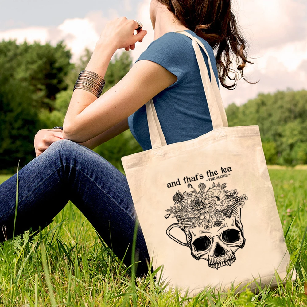 

Suriel Tea CO tote bag Acotar canvas shopping bag Sarah J Maas tote bag A Court Of Thorns And Roses Book Fandom Gift