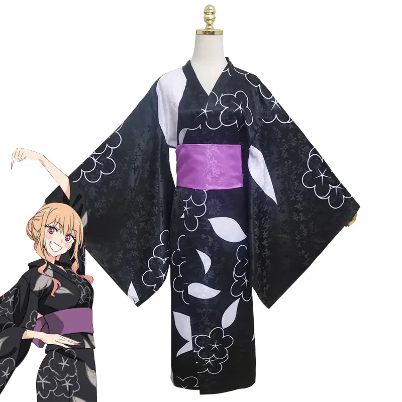 Anime My Dress-Up Darling.Kitagawa Marin Cosplay Costume Dark Pattern Jacquard Kimono Yukata Outfit Full Set
Anime My Dress-Up Darling.Kitagawa Marin Cosplay Costume Dark Pattern Jacquard Kimono Yukata Outfit Full Set