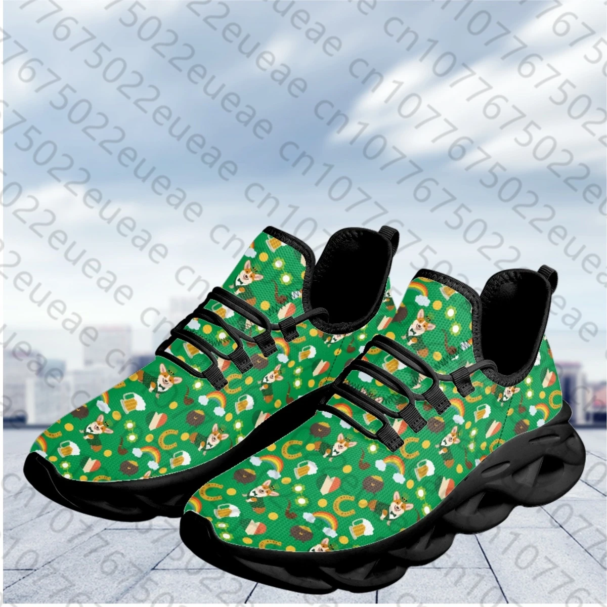 St. Patrick's Shamrock Print Platform Sneakers Casual Lace Up Vulcanized Shoes Comfortable Breathable Joggers Shoes Footwear
St. Patrick's Shamrock Print Platform Sneakers Casual Lace Up Vulcanized Shoes Comfortable Breathable Joggers Shoes Footwear