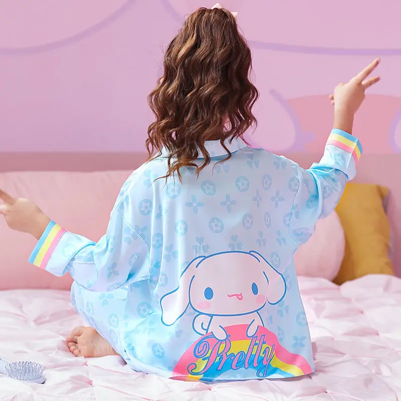 Sanrio Kuromi детская хлопковая 2 шт. мультяшная мягкая эластичная домашняя одежда в стиле аниме Мелодия круглый вырез вентилируемая ночная рубашка
Sanrio Kuromi детская хлопковая 2 шт. мультяшная мягкая эластичная домашняя одежда в стиле аниме Мелодия круглый вырез вентилируемая ночная рубашка