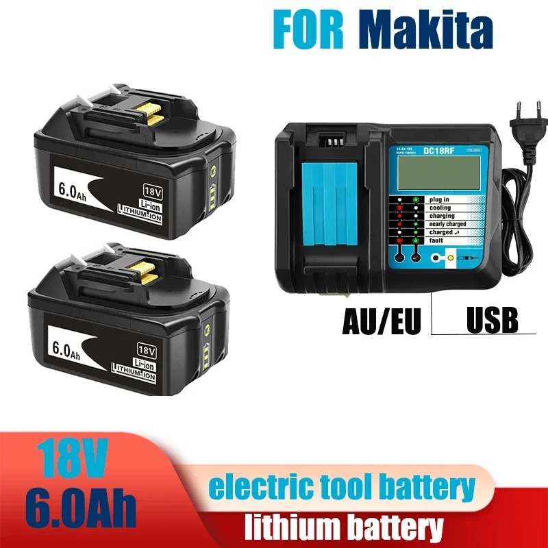 18V 6.0Ah Rechargeable Battery For Makita Power Tools with LED Li-ion Replacement LXT BL1860 1850 18 v 9 A 6000mAh
18V 6.0Ah Rechargeable Battery For Makita Power Tools with LED Li-ion Replacement LXT BL1860 1850 18 v 9 A 6000mAh