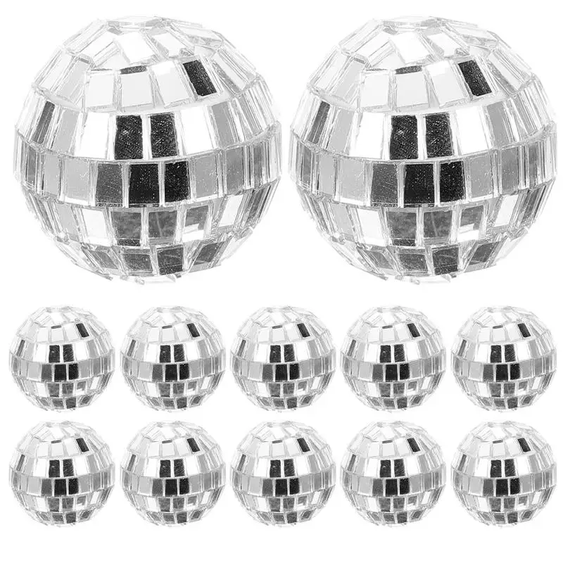 12 Pcs Party Exquisite Mirror Chic Glass Unique Small Disco Balls Decoration Disco Balls Decoration Different Sizes For Hanging
12 Pcs Party Exquisite Mirror Chic Glass Unique Small Disco Balls Decoration Disco Balls Decoration Different Sizes For Hanging