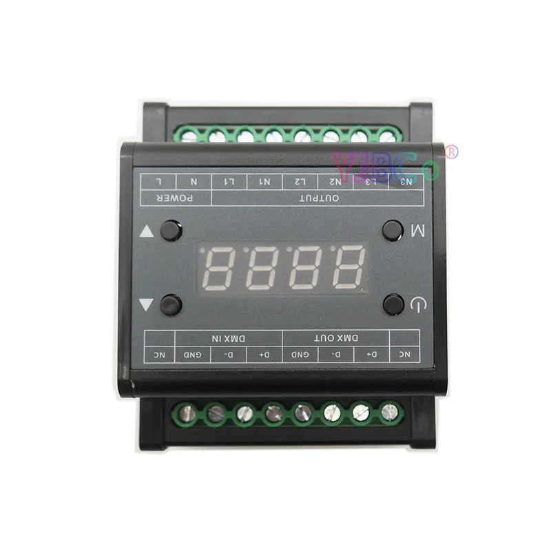 

DMX302 110V 220V AC High voltage DMX triac Dimmer brightness Controller 50Hz/60Hz Output 3channels 1A/CH for led panel light
