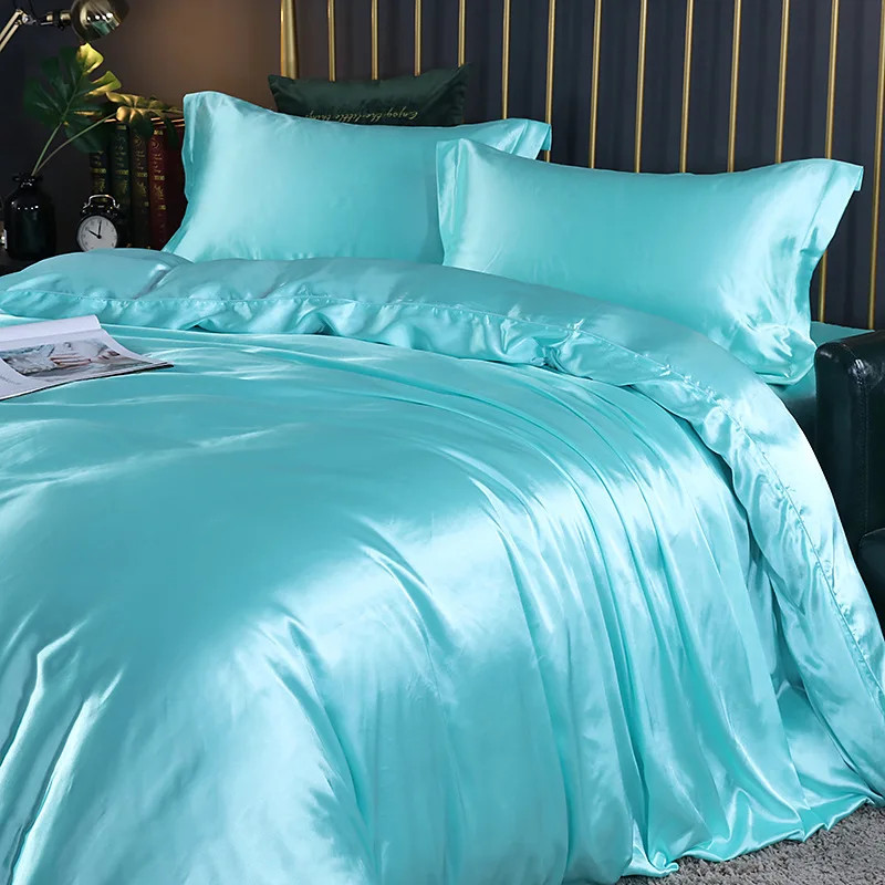 

Levkme European-style Solid Color Double-sided Rayon Luxury Bedding Set Nude Sleeping Bedding Home Textile XF1147-8