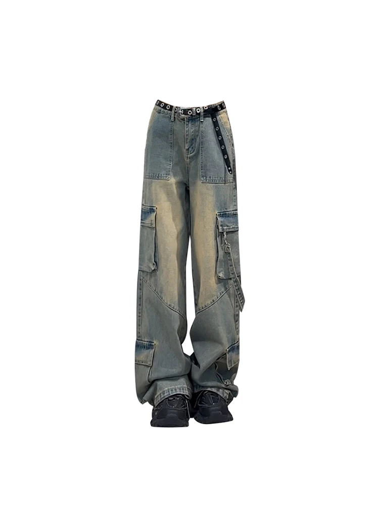 Women's Baggy Blue Cargo Jeans Y2k Wide Leg Pants High Waist Jeans Korean Aesthetic Fashion Denim Trouser Vintage Straight Jeans
Women's Baggy Blue Cargo Jeans Y2k Wide Leg Pants High Waist Jeans Korean Aesthetic Fashion Denim Trouser Vintage Straight Jeans