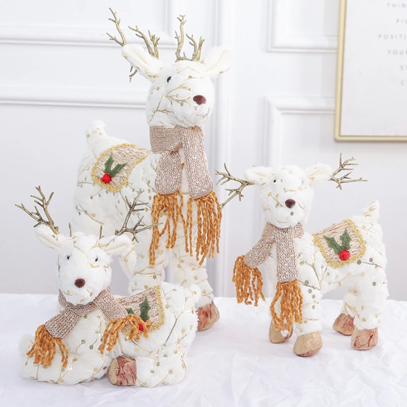 

Large Reindeer Plush Toy Christmas Deer Doll Xmas Elk Toy Christmas Decorations Merry Christmas New Year 2024 Best Gift for Kids