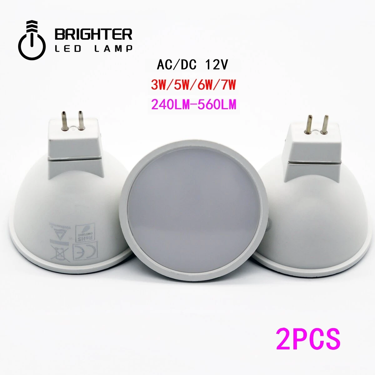 

2PCS LED Spotlight MR16 GU5.3 low pressure AC/DC 12V 3W 5W 6W 7W Light Angle 120 degrees Warm White Day Light LED Light Lamp