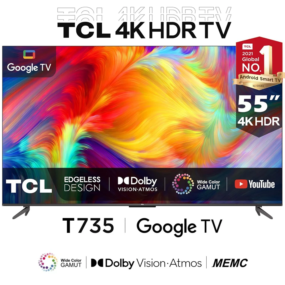 TCL 55‘’ P79B 4K UHD HDR Smart TV with Google, Dolby Vision, Dobly Atmos, HDR10+, Airplay 2, Built-in Receiver
TCL 55‘’ P79B 4K UHD HDR Smart TV with Google, Dolby Vision, Dobly Atmos, HDR10+, Airplay 2, Built-in Receiver