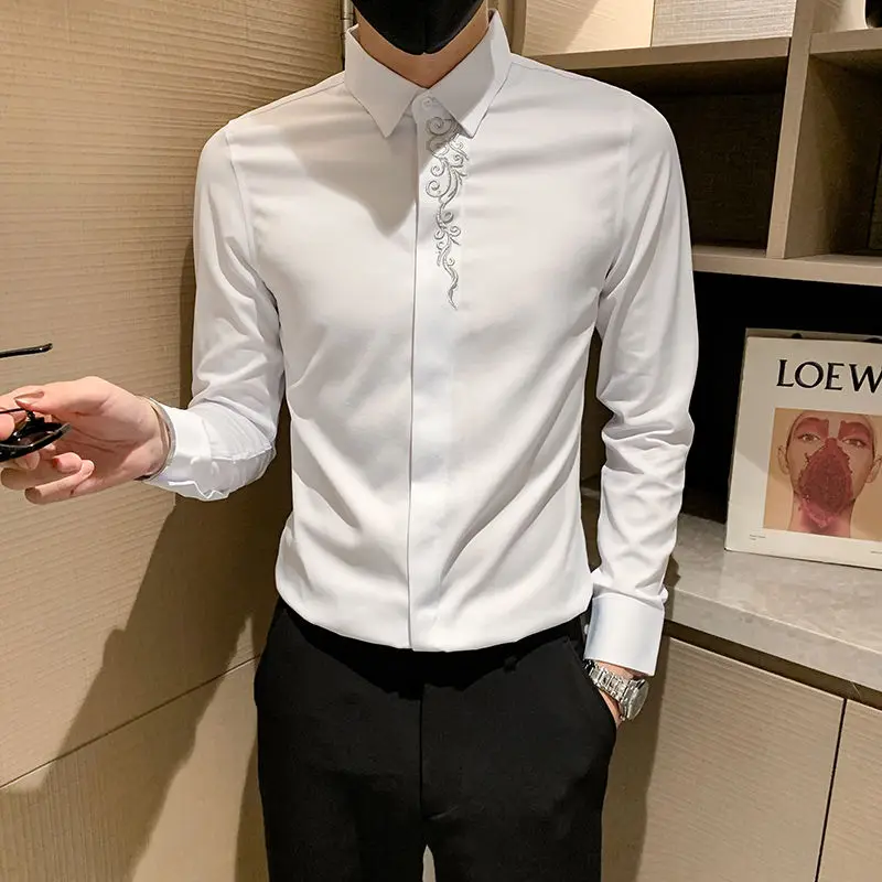 2024 Elegant Fashion Harajuku Slim Fit Ropa Hombre Loose Sport All Match Casual Shirt Pointed Collar Button Long Sleeve Blusa
2024 Elegant Fashion Harajuku Slim Fit Ropa Hombre Loose Sport All Match Casual Shirt Pointed Collar Button Long Sleeve Blusa